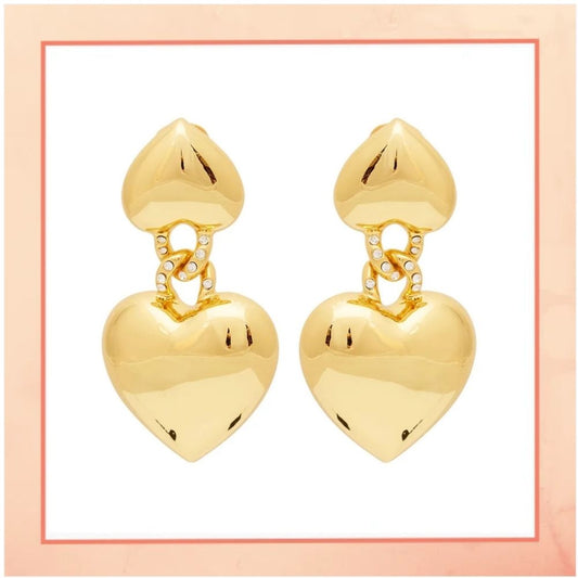 2 Linked Hearts Earrings