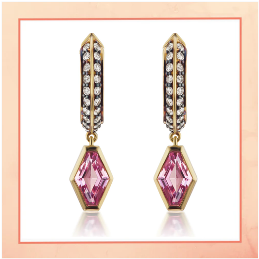 Delicate Pink Drop Earrings