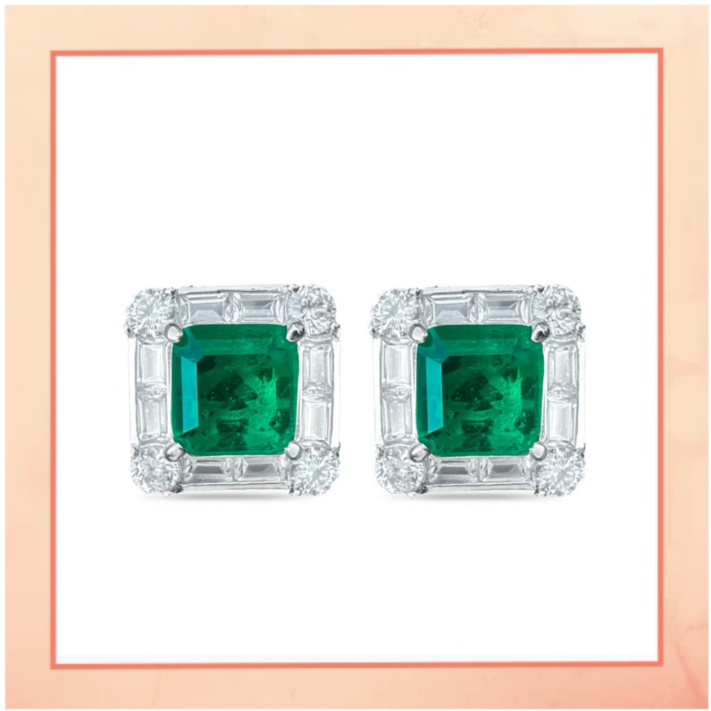 Classic Baguette Setting Earrings