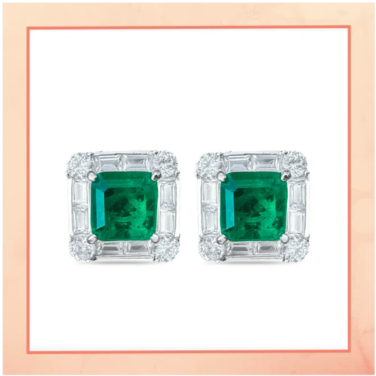 Classic Baguette Setting Earrings
