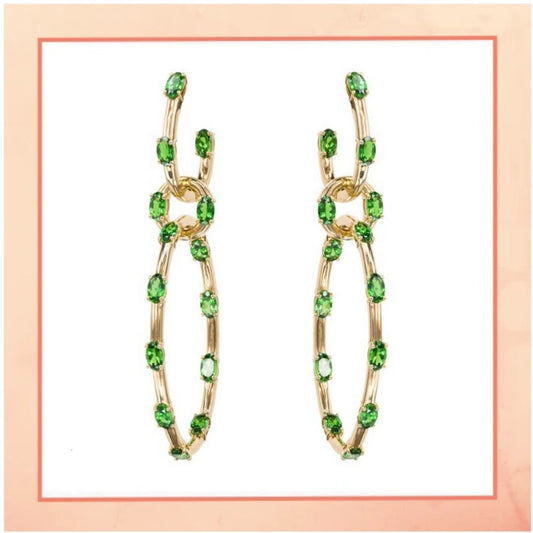 Statement Green Earrings