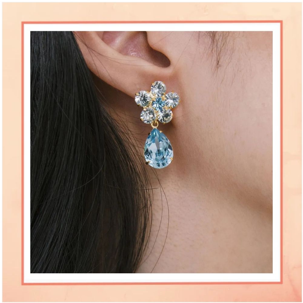 Blue Flower Earrings