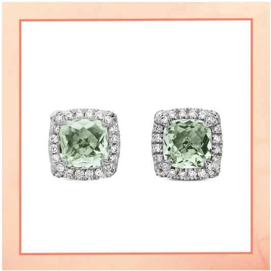 Tiny Peridot Top Earrings