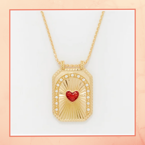 Red Heart Locket Necklace