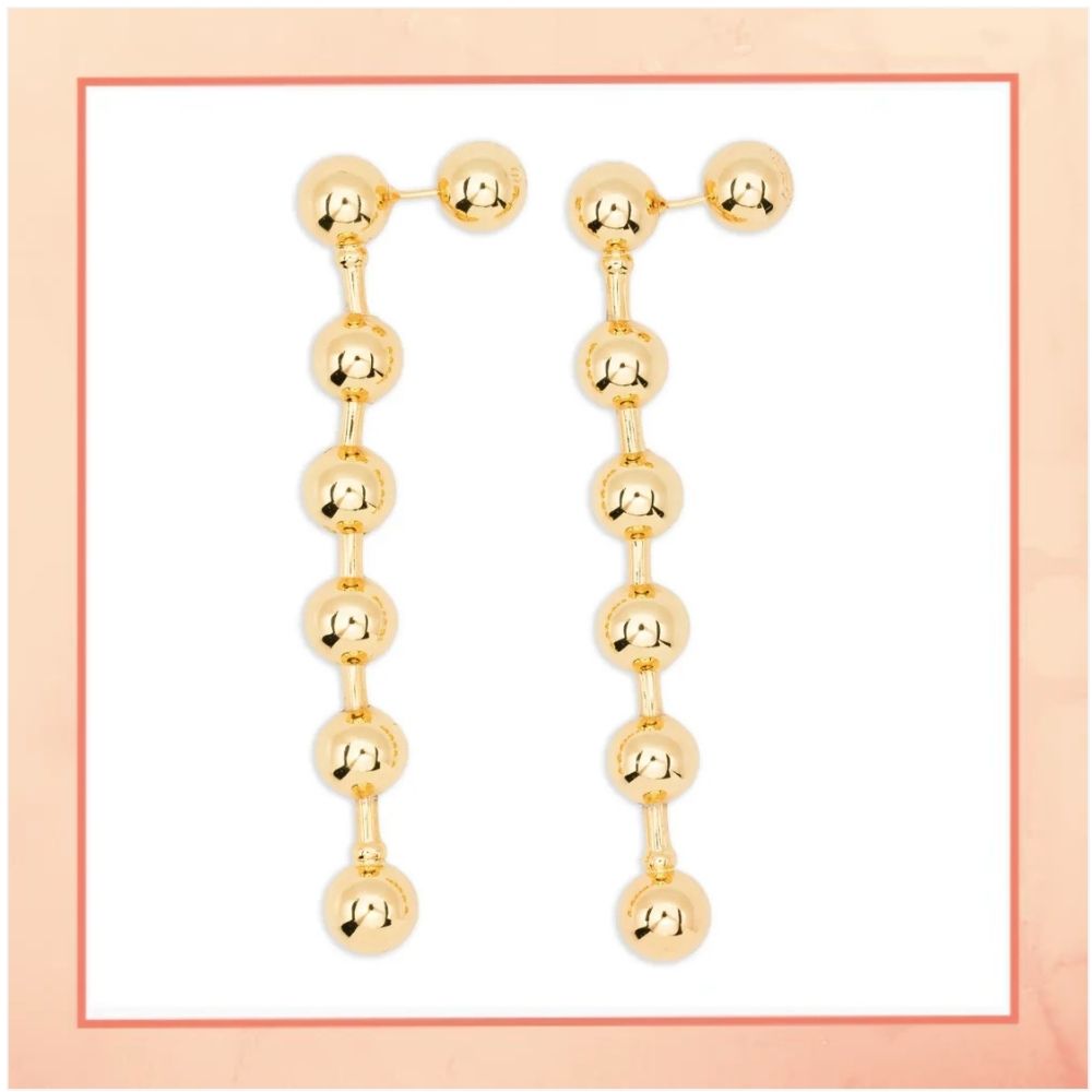 A Line of Golden Drops Earrings