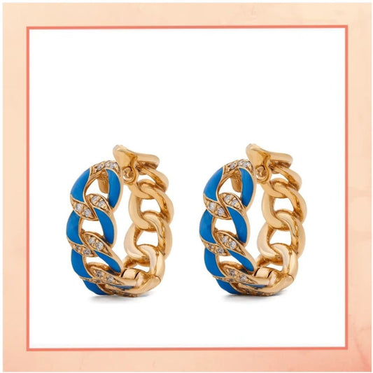 Complicated Links Blue Earrings