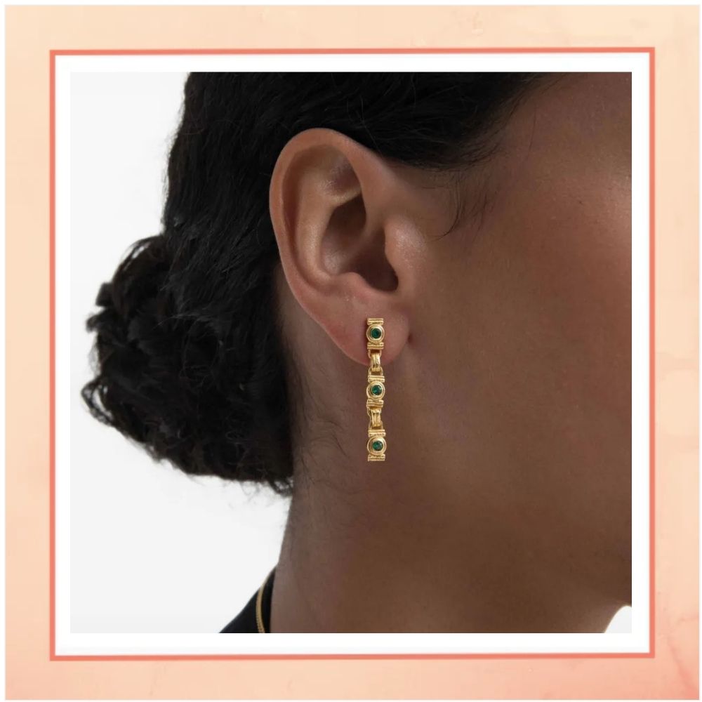 Chained to You Green Earrings