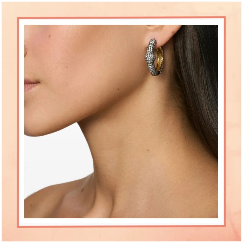 Black Rhodium Knot Earrings