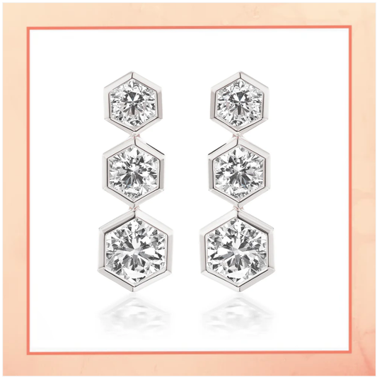 Hexagons in a Row Earrings