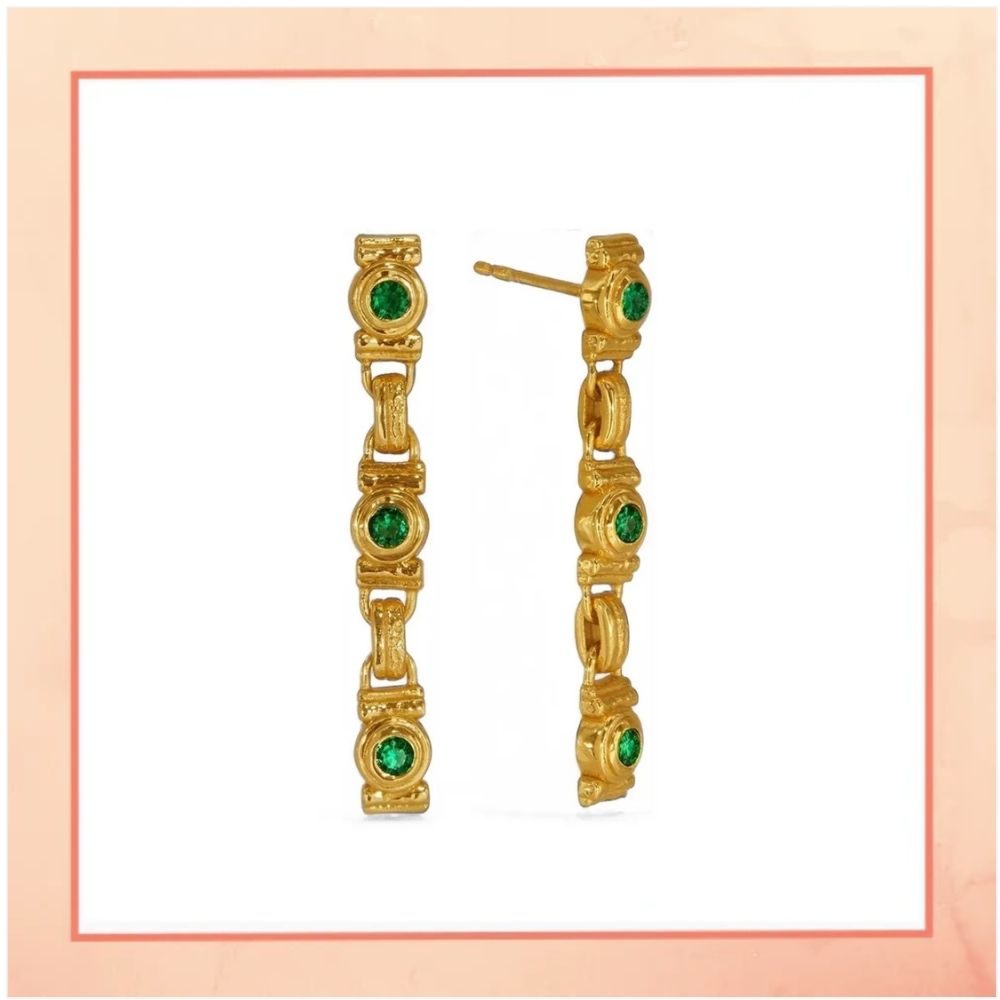 Chained to You Green Earrings