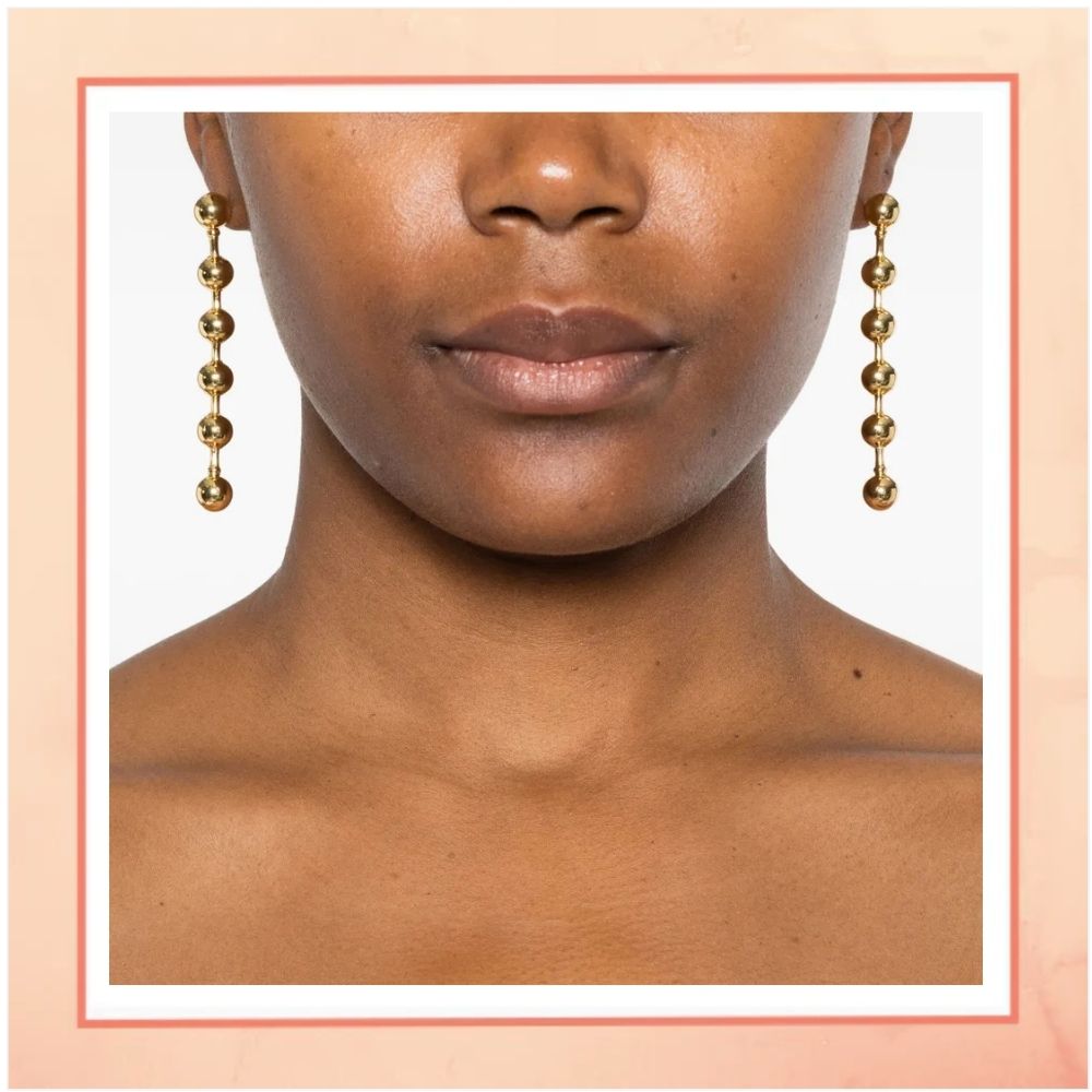 A Line of Golden Drops Earrings