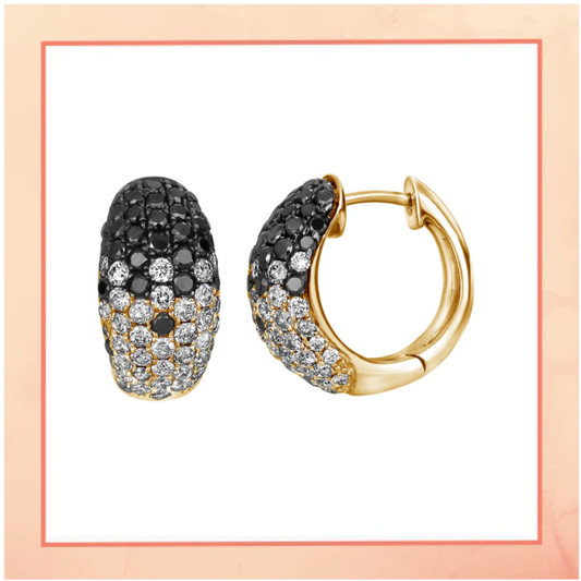 Black & White Hoop Earrings