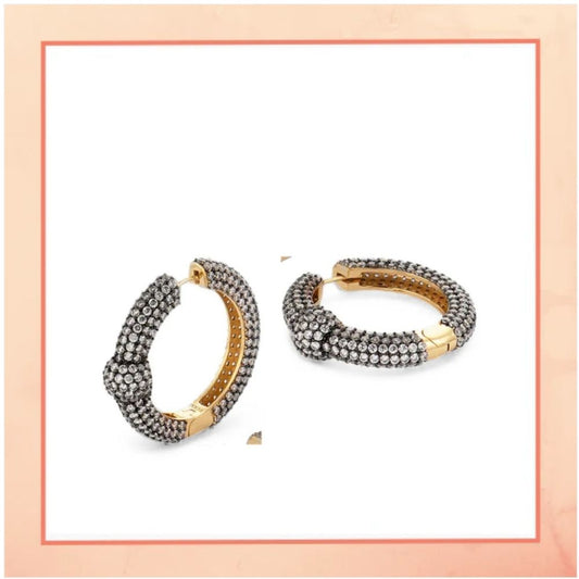 Black Rhodium Knot Earrings