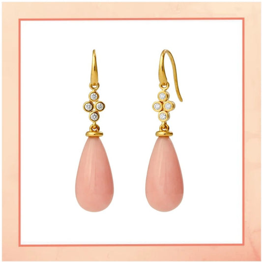 Peach Drop Earrings