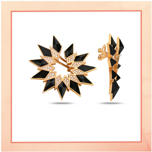 Bali Earrings with Black Onyx