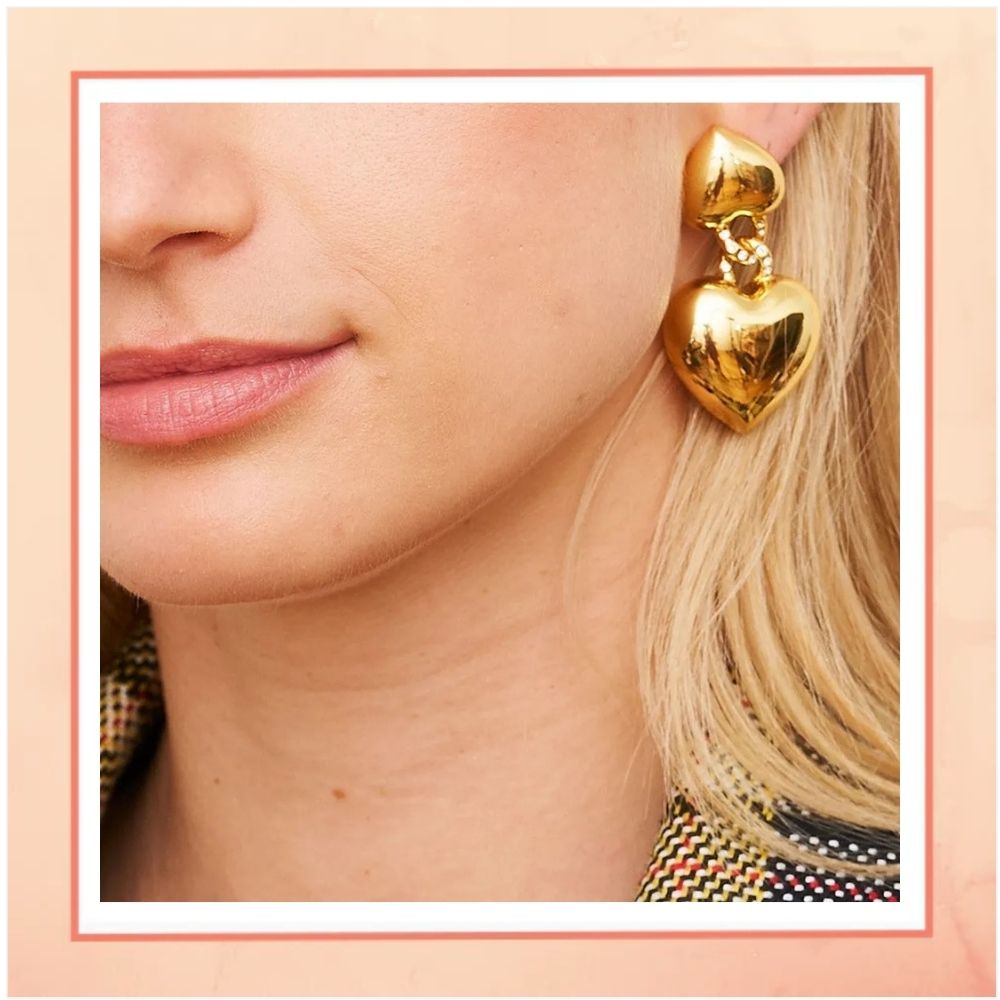 2 Linked Hearts Earrings