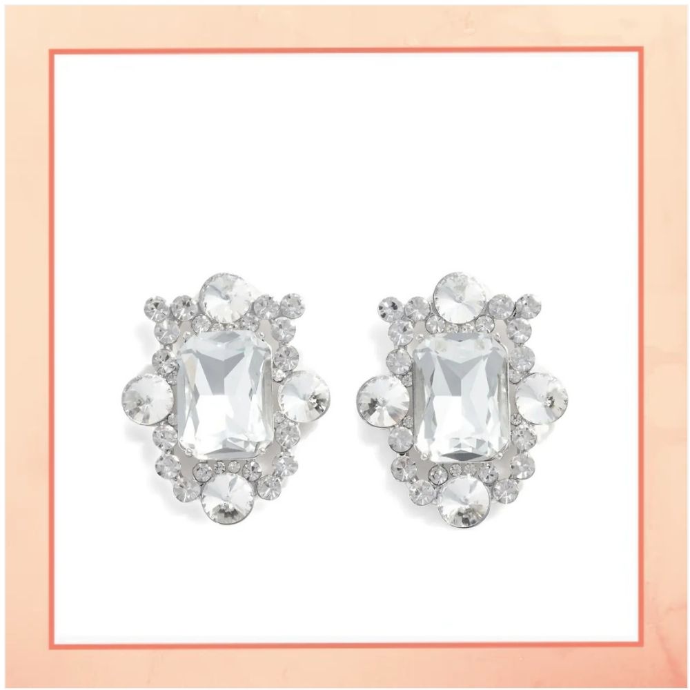 Big Crystal Stud Earring Tops