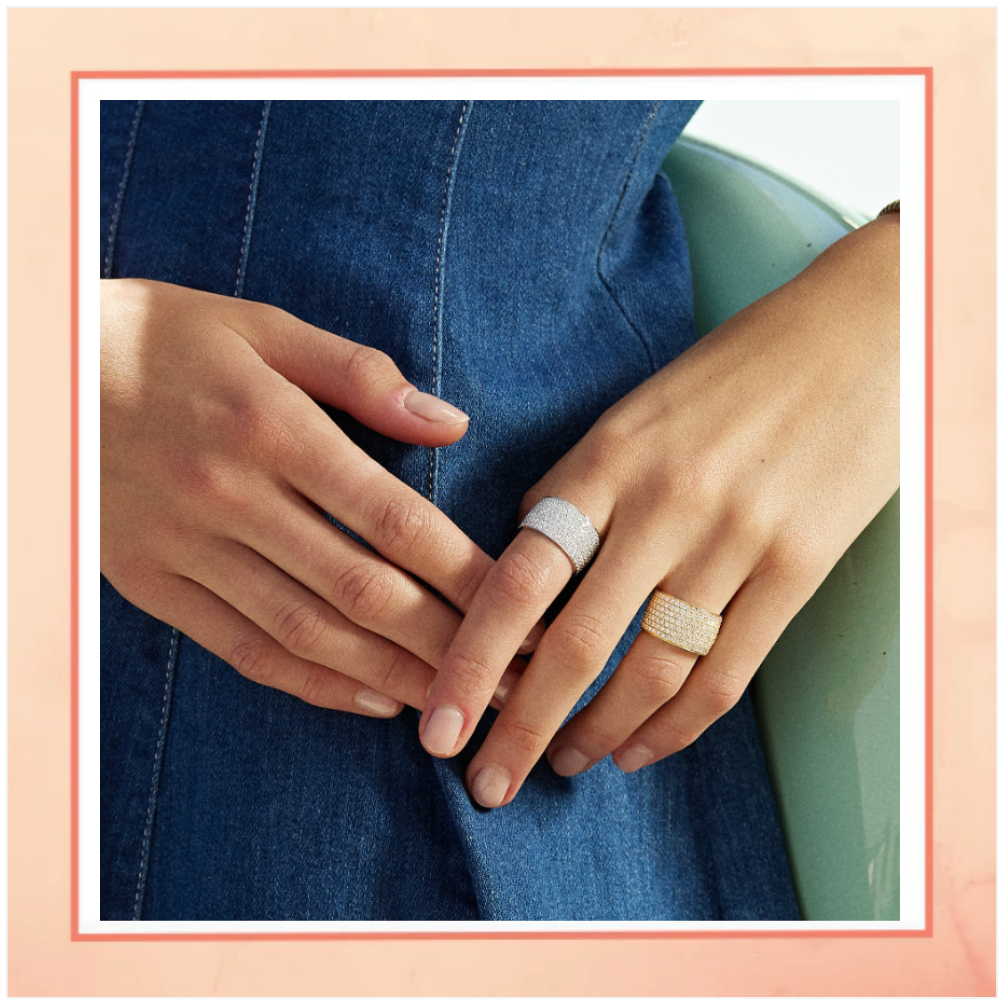 Band Ring with Diamonds