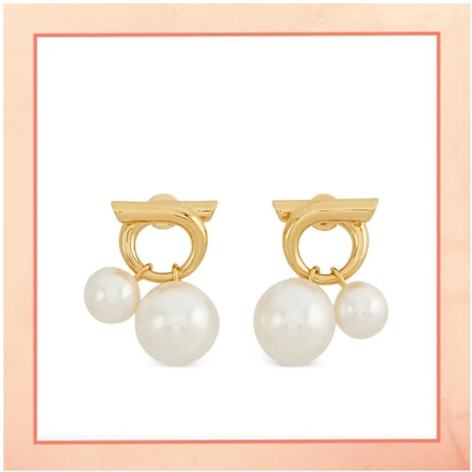 2 Pearls in a Knot Earrings