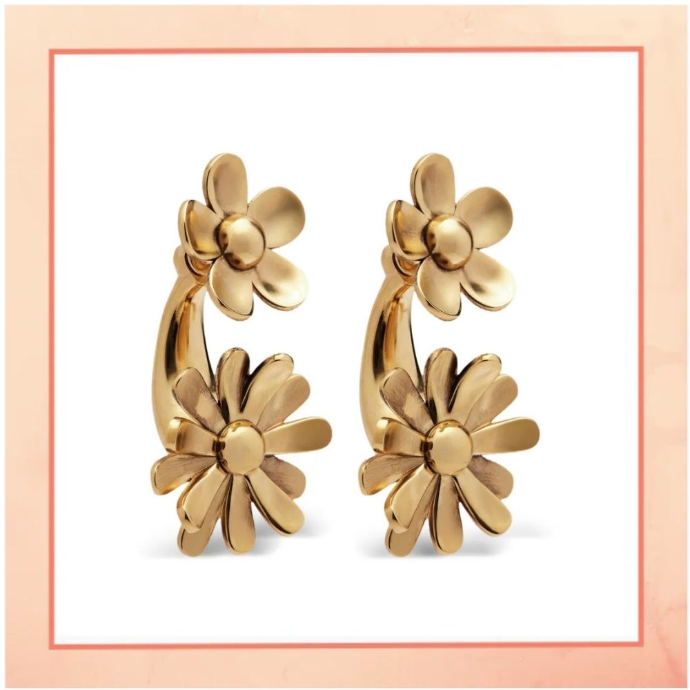 2 Flower Drop Earrings