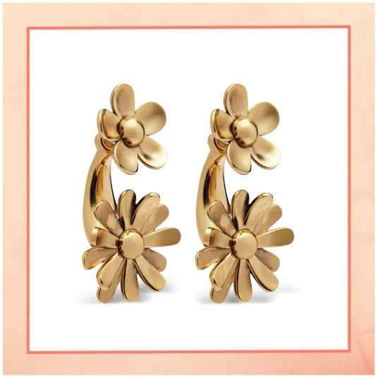 2 Flower Drop Earrings