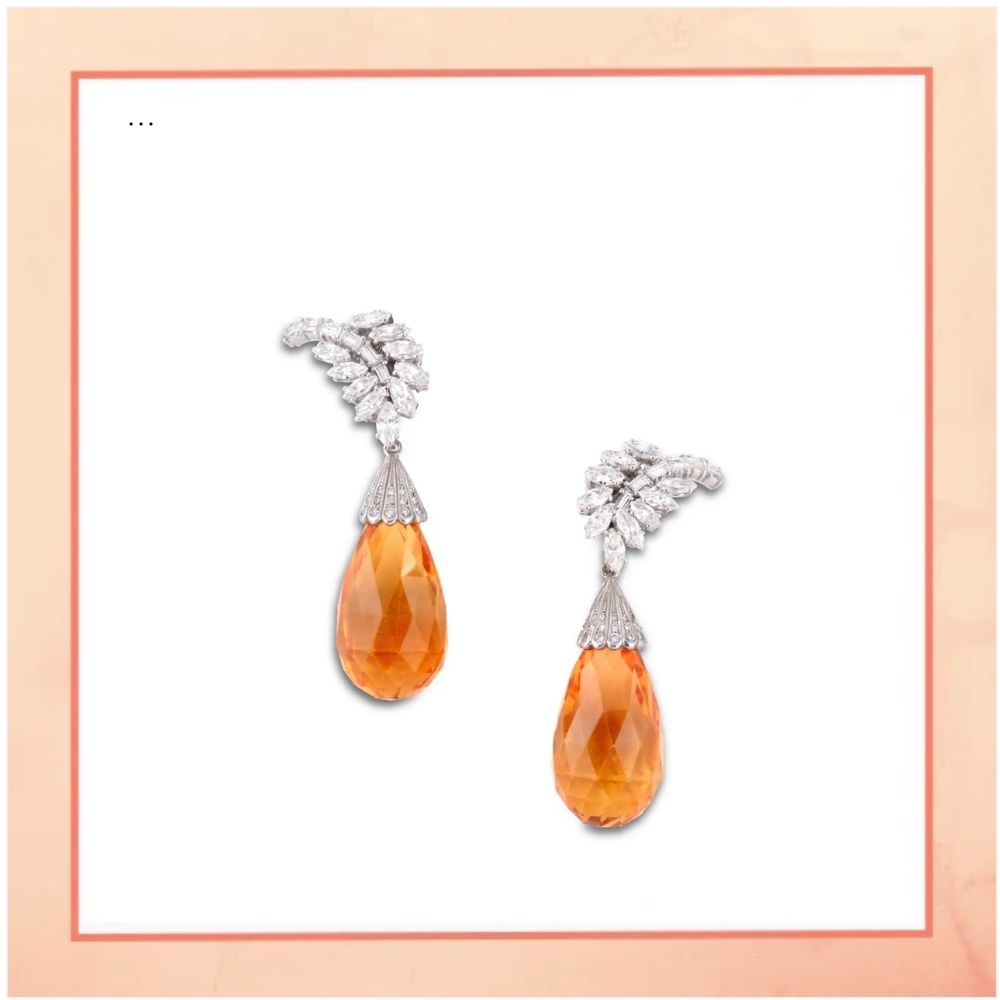 Orange Drop Earrings