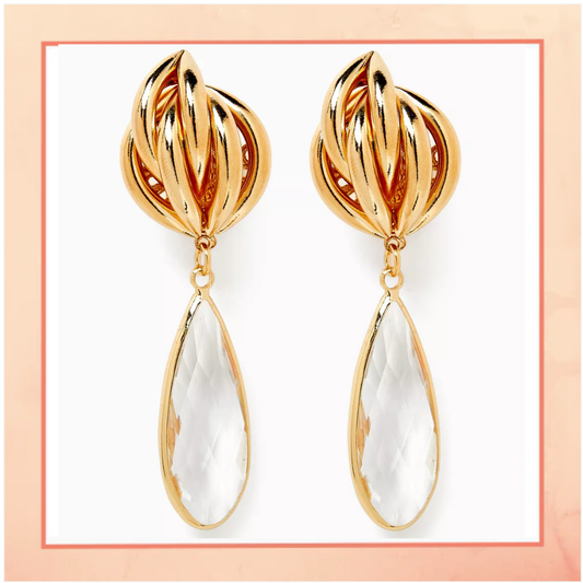 Large Solitaire Drop Earrings