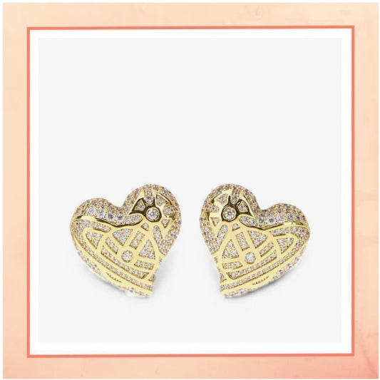 Golden Heart Earrings