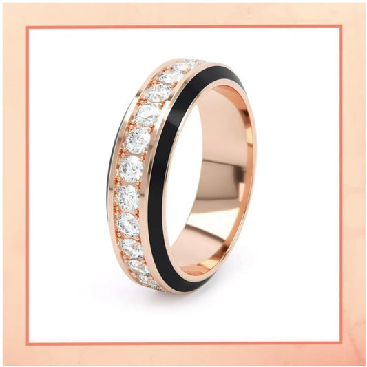 Delicate Diamond Enamel Ring