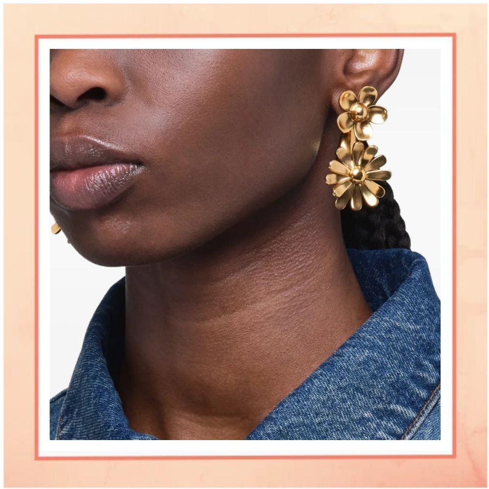 2 Flower Drop Earrings