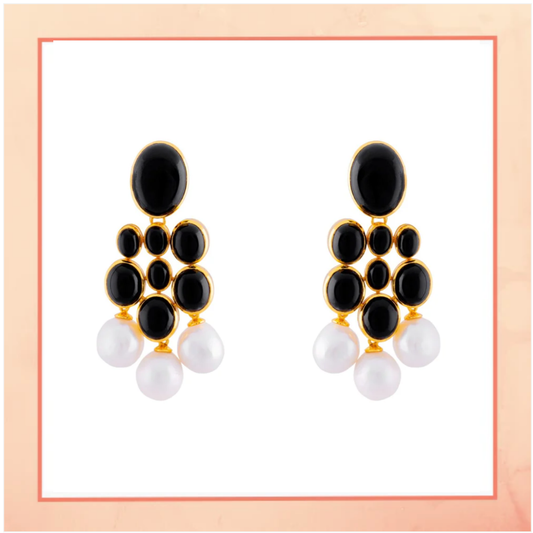 Black Droplet Earrings