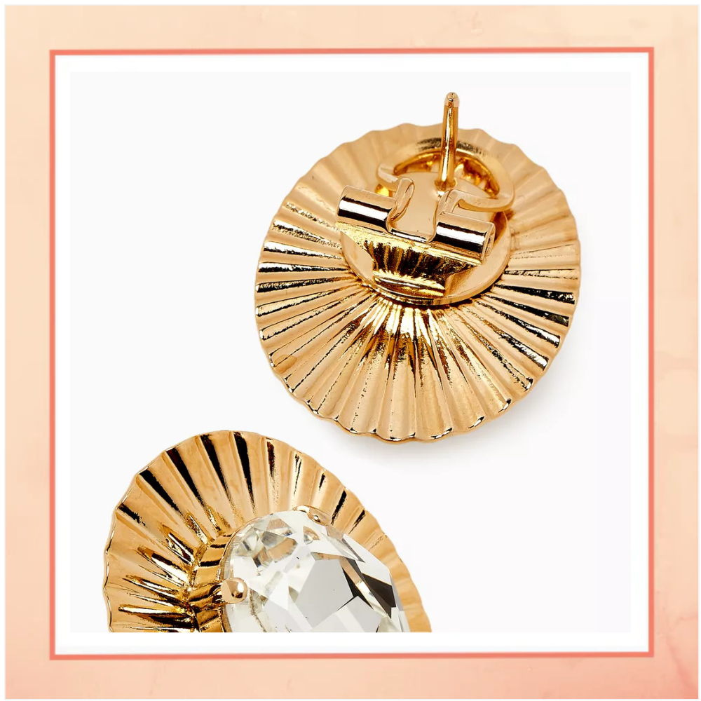 Large Solitaire Earrings Stud