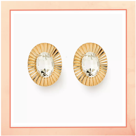 Large Solitaire Earrings Stud