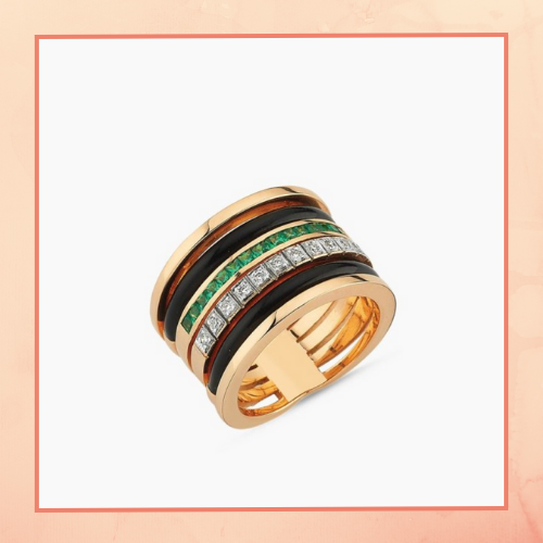 Black Enamel Ring