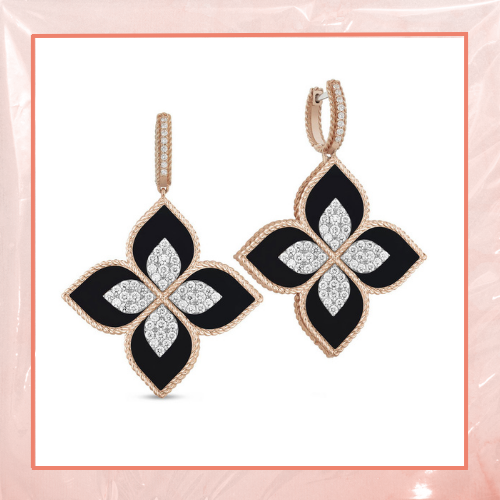 Black Enamel Earrings